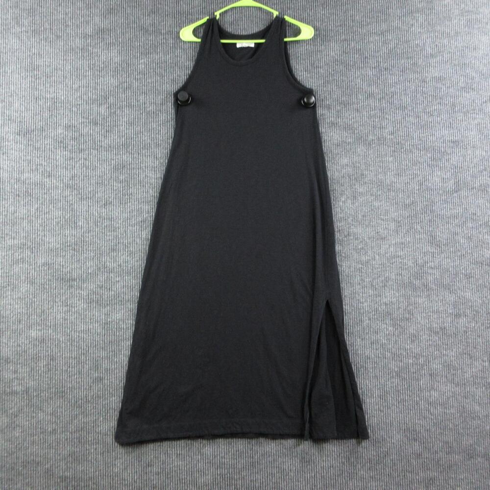 Lou & Grey For LOFT Dress Womens XS Black Tank Long Crew Neck Side Slit